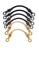 YFFSFDC 持ち手 木製 ウッドビーズ付き 6個セット 財布のハンドル ハンドバッグハンドル DIY 手芸 バッグ用 修理 交換用 持ち手 取っ手