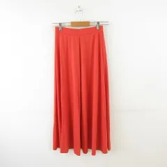 コカ coca とろみフレアスカート ロング オレンジ S *A102