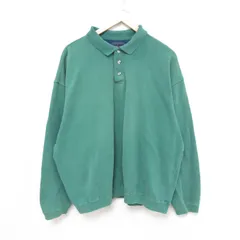XL/古着 ドッカーズ 長袖 スウェット メンズ 00s 鹿の子 大きいサイズ 襟付き 緑 グリーン 24aug28 中古 スエット トレーナー トップス