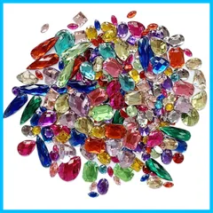 200個 ラインストーン 縫い付け 宝石 2穴 ソーイングラインストーン アクリ