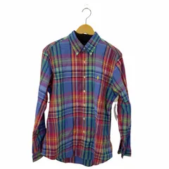 ラルフローレン RALPH LAUREN CUSTOM FIT スモールポニー刺繍 チェック柄 BD L/Sシャツ メンズ JPN：L 