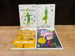 ジャストダンスWii, Wii Fit, Wii Fit Plus, Wii Music Wii ソフト4点まとめて mEE034 ● ★