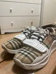 BURBERRY スニーカー バンド付チェック柄38 24.0cm〜24.5cm