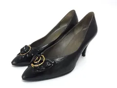 SAINT LAURENT サンローラン レザー ヒール パンプス サイズ 35 1/2 (約22.0cm) 靴 シューズ レディース ブラック系 DK1285のサムネイル