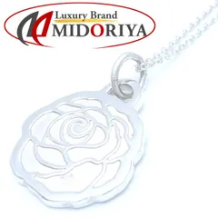 ティファニー☆薔薇のプレートチャーム☆ネックレストップ