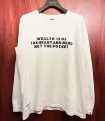 レア BILLIONAIRE BOYS CLUB 「WEALTH IS OF THE HEART AND MIND NOT THE POCKET」 バックプリント入り 長袖Tシャツ ホワイト Lサイズ