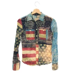 RALPH LAUREN DENIM&SUPPLY ポロラルフローレンデニム&サプライ  長袖シャツ サイズXS    レディース アメリカ国旗 星条旗 ビンテージ風　240001099932