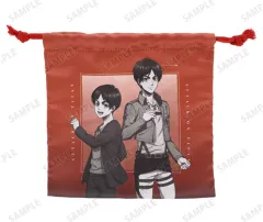 【中古】バッグ エレン・イェーガー 描き下ろし 巾着 過去と現在ver. 「進撃の巨人」