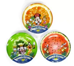 【中古】皿・茶碗(キャラクター) ミニプレート3枚セット 「ディズニー・サマーフェスティバル2015」 東京ディズニーシー限定