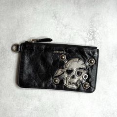 【希少】プラダ PRADA スカル ドクロ ラウンドファスナー レザー 長財布 プラダ スカル ドクロ ラウンドファスナー長財布 レザー