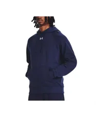 【送料無料】 アンダーアーマー メンズ パーカー・スウェット フーディー アウター Men's Rival Logo Embroidered Fleece Hoodie Navy / Wht