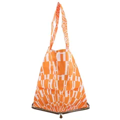 【美品】HERMES エルメス シルキーポップ ハンドバッグ □K刻印 エコバッグ ブッフル マロン オレンジ used:A【中古】のサムネイル