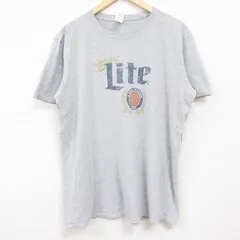 XL/古着 半袖 Tシャツ メンズ ミラーライト ビール クルーネック グレー 霜降り 24jun01 中古