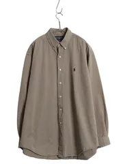 【お得なクーポン配布中!】 90s ラルフローレン 長袖 ボタンダウン シャツ メンズ L 古着 オールド ポロ 長袖シャツ ワンポイント コットン チノ シンプル ワイシャツ