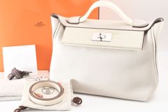 【期間限定＋特別価格3/31まで】HERMES エルメス 24/24 ヴァンキャトル29 タッチ トゴ アリゲーター マット べトン 2way ハンドバッグ ショルダーバッグ ユニセックス SS U刻印 箱あり 保存袋付（254）