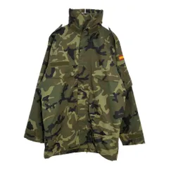 90年代 スペイン軍 ウォータープルーフ フィールドパーカー ユーロ ミリタリー ウッドランドカモ(メンズ 1)中古 古着 V0766