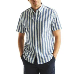 【送料無料】 ナウティカ メンズ Tシャツ トップス Men's Nautica Striped Short-Sleeve Shirt Blue Stripe