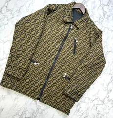 希少美品 FENDI ジャケット ブルゾン ズッカ柄 Lサイズ相当 メンズ