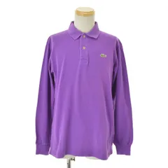 【LACOSTE】70s CHEMISE フランス製 鹿の子ワンポイント長袖ポロシャツ