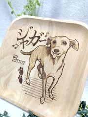 オーダー】愛犬、愛ネコちゃんに！ウッドバーニングで似顔絵付き