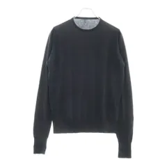 UNIFORM EXPERIMENT (ユニフォームエクスペリメント) TURN BACK CUFF CREW NECK KNIT コットンクルーネックニットセーター ブラック UE-170087のサムネイル