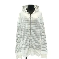 ポールスミスコレクション PAUL SMITH COLLECTION フルジップパーカー ボーダー 長袖 XL 白 ホワイト グレー /ES ■OSのサムネイル