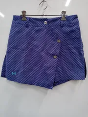 b651●アンダーアーマー●ドット●スカート●パンツ●sizeLG●青