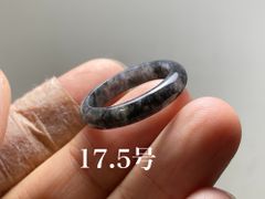 R2-02125 天然烏鶏種翡翠《本物保証》 天然石 天然翡翠 指輪約16号 