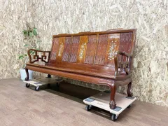 86104N★2脚セット 螺鈿細工 花梨 ダイニングチェア 中国美術 椅子 86104N☆2脚セット 螺鈿細工 花梨 ダイニングチェア 中国美術 椅子