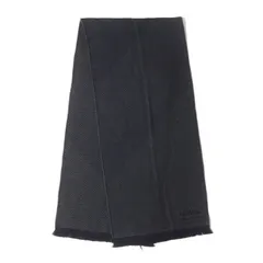 ARMANI COLLEZIONI アルマーニコレツォーニ グラデーション ヘリンボーンウール フリンジ マフラー | ネイビー グレー | イタリア製 | ブランド ファッション アイテム 小物【メンズ】【中古】