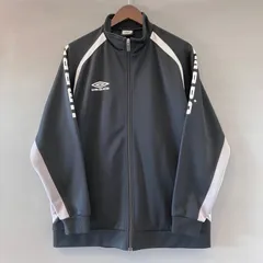 90's UMBRO アンブロ トラックジャケット ジャージ サッカーウェア ブラック 黒 × 白 × 灰 メンズ Oサイズ（XL）