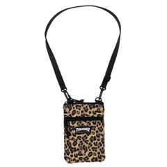 【新品・未使用】 ショルダーポーチ レディース ユニセックス スラッシャー ブランド ミニ サコッシュ ショルダーバッグ 斜めがけ 小さめ 軽量 かっこいい 縦型 鞄 バッグ LA/LPD 柄 ブラック 黒 レオパード レオパ 柄 THR-020-CPZMR