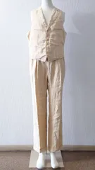 90’s Polo Ralph Lauren “100% Linen” ラペルベスト×トラウザーズ 2ピース セットアップ