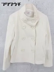 ◇ iiMK アイアイエムケー ウール ダブル ジャケット コート サイズ40 クリーム レディース  【1002800383771】のサムネイル