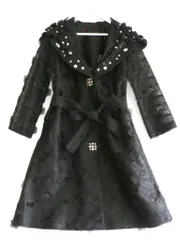 美品 ノコオーノ プリーツコート フラワーモチーフ NOKO OHNO ノコオーノ 美品 フラワーモチーフ ジャケット 40