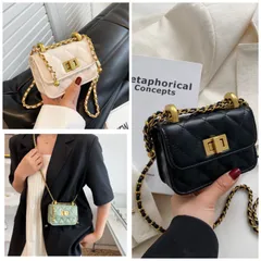 キルティング ミニ ショルダーバッグ ミニバッグ チェーン マイクロミニバッグ