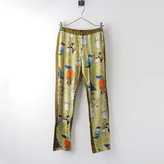 美品 アルベロベロ オレボレブラ ALBEROBELLO OLLEBOREBLA ぶたさん 雪山プリント ストレッチイージーパンツ/ベージュ【2400014264319】