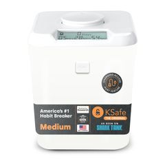 新品 Safe タイムロックコンテナ (Mサイズ) Kitchen スマホ・お菓子・その他禁欲タイムロックボックス (白蓋+14cm白ベースアクセスポート付)