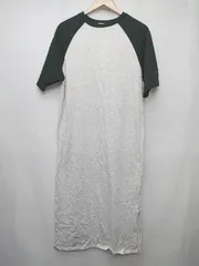 ◇ ⊂ Discoat ディスコート ラグラン　ロング　Tシャツ　カットソー 半袖 ワンピース サイズM グレー レディース P  【1410230003563】