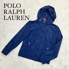 極美品 POLO ポロ ラルフローレン マウンテンパーカー ナイロンジャケット フード付 ネイビー