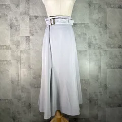 プロポーション PROPORTION フレアスカート 【M】 ブルーグレー ロング ベルト付き マーメイド カジュアル 大人可愛い 清楚 オールシーズン