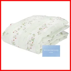 未使用品✨ ウェッジウッド　羽毛肌掛け布団　ワイルドストロベリー シングル＞ウェッジウッド ワイルドストロベリー さらふわコットン 肌