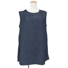 美品 S Max Mara エス マックスマーラ ブラウス プルオーバー トップス カットソー ネイビー 紺 44 XL チュニック デニム コットン 綿 きれいめ シンプルのサムネイル