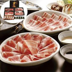 鹿児島「南州農場」 黒豚しゃぶしゃぶ&味噌漬詰合せ 黒豚肩ロース150g×2、バラ150g×2、ロース味噌漬け100g×5、ポン酢50g×4 【産直・メーカー直送品】