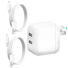 新品 iPhone 充電器 2ポート 折り畳み式 24W【PSE認証済み】