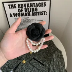 【SHOPS】パールブローチ かわいい 人気 フラワー ブラック ブローチ コサージュ クリップ付き 卒業式 入学式 パールブローチ ドレス スーツ 発表会 母の日プレゼント 結婚式