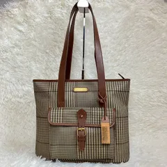 美品♪ ポロラルフローレン トートバッグ PVC レザー 千鳥柄 大容量 レア 美品♪ ポロラルフローレン トートバッグ PVC レザー 千鳥柄 大容量 レア