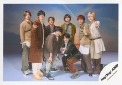 【中古】生写真(ジャニーズ) Hey! Say! JUMP/集合(8人)/横型・全身・衣装茶色・ベージュ・グレー・黒・白・知念しゃがみ/アルバム「PARADE」MV＆ジャケ写オフショット/公式生写真