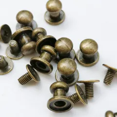 Raykui 6mm ギボシ 80個セット レザー用 レザークラフト ハンドメイド パーツ (古銅)