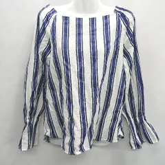 ◇ IENA イエナ ストライプ 長袖 シャツ サイズF ブルー系 レディース E  【1406180069063】